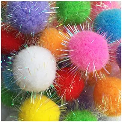 20PCS 1.5INCH Extra Large Cat's Favorite Chase Glitter Ball Toy by RIMOBUL