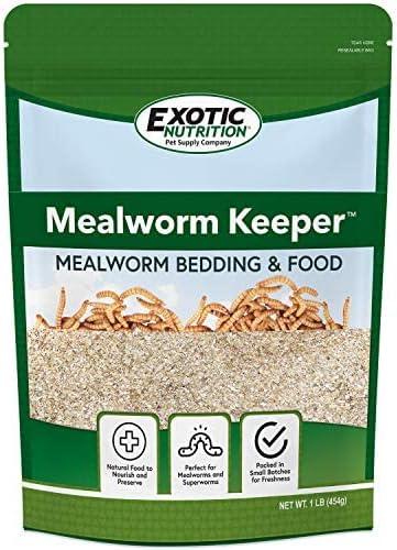 Exotic Nutrition Mealworm Keeper - Healthy Bedding & Feed for Breeding Live Feeder Mealworms… (6 lb)