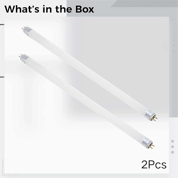 Reptile Light Kit, 2 T5 8W Uvb 5.0 Bulbs, 5% Uvb + 30% Uva, 11.9 in. Reptile Lamp, Fluorescent, Basking, for Bearded Dragons and Rainforest Species