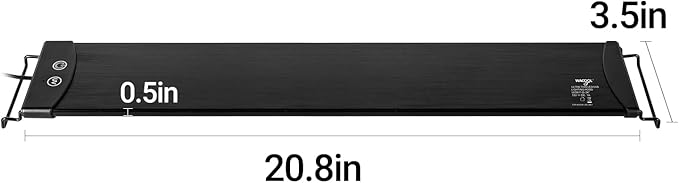 WACOOL TERRA Dimming LED UVB Reptile Light, 24“ LED Reptile Light Bar with Tropical & Desert Modes Switchable and 3 Light Modes, UVB10.0
