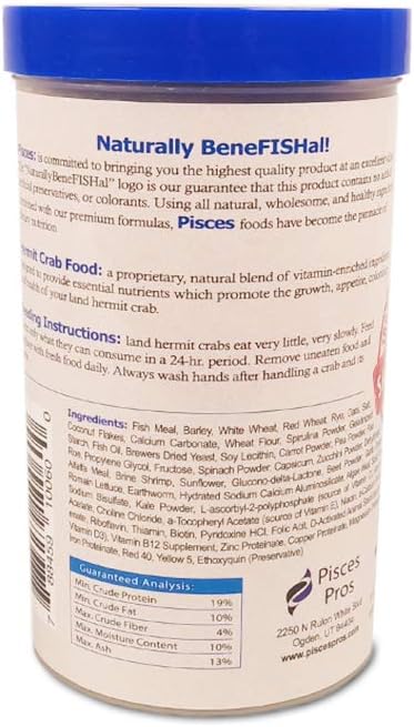 HBH Variety Bites Hermit Crab Food (15oz)- Hermit Crabs Need A Nutritious Diet to Ensure Lively Behavior and Growth - Our Live Hermit Crab Food Contains Vitamin Enriched Ingredients
