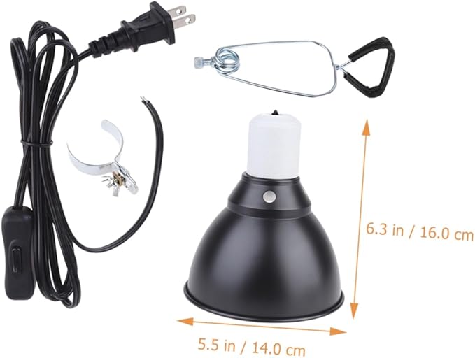 YARNOW 110v Reptile Lamp Fixture High-Strength Cover Turtle Dome for Basking and Heating Easy Installation for Terrariums and Indoor Use