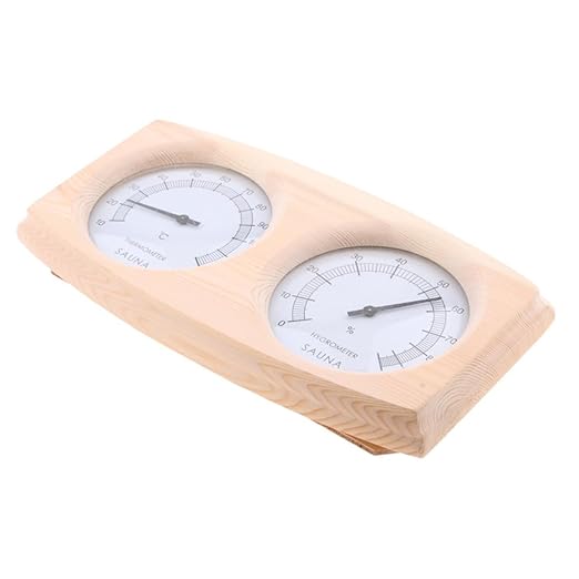 VICASKY Wooden Humidity Temperature Hygrometer Pointer Thermometer Digital Sauna Thermometer for Sauna Home Use