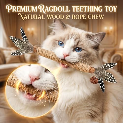 Cat Chew Toys Silvervine Sticks Dental Treat Feather 3Pack Indoor - Image 4