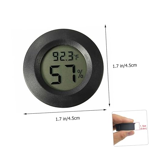 7pcs Mini Digital Thermohygrometer for Reptile Tanks Temperature Gauge Humidity Monitor Easy to Use