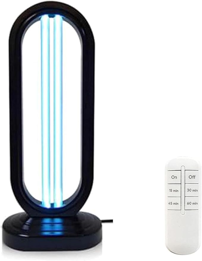 2025 New UV Light - Uv Lamp for Bedbugs, Uv Bed Bugs, UV Lamp with 4- Speed Timing and Remote Control (Black)