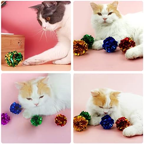 PET SHOW 20 Pack Cat Toy Crinkle Balls 2.5inch for Indoor Cats Kittens - Image 5