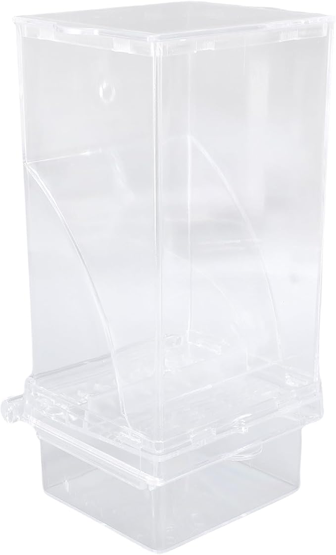 Automatic Bird Feeder Water Dispenser Set, Plastic Feeder and Drinker for Medium and Large Birds, Transparent 17oz Food and 28oz Water Capacity - Gravity Feeding, No Mess Design,