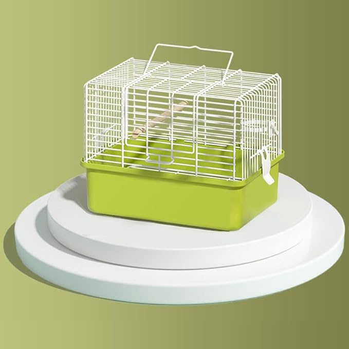 Portable Bird Cage for Travel & Outdoor Walking, Bird Carrier Metal Transport Box with Handle & Transparent Lid, Pet Products Travel Cage Spacious Habitat for Birds and Small Animals