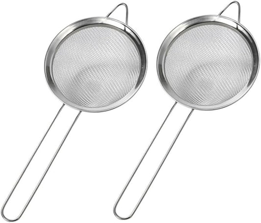 2PCS Lizard Dung Sieve Shovel Set Reptile Sand Filtering Shovel Mesh Sturdy Stainless Steel Sand Scoop for Reptile Habitats
