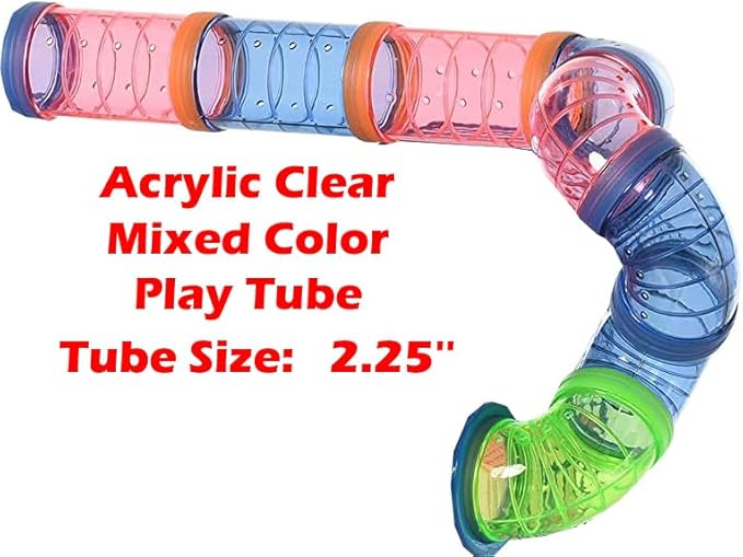 Extra Large 3-Levels Habitat Dwarf Hamster Mansion Mouse House for Rodent Gerbil Mice Rat with Crossover Tube Tunnel Expandable and Customizable with Exercise Running Wheel Food Bowl Water Bottle
