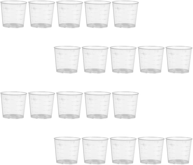 POPETPOP 30pcs Reptile Food Measuring Cups 20ml Reusable Washable Feeding Bowls for Gecko Lizard Terrarium Pet Supplies