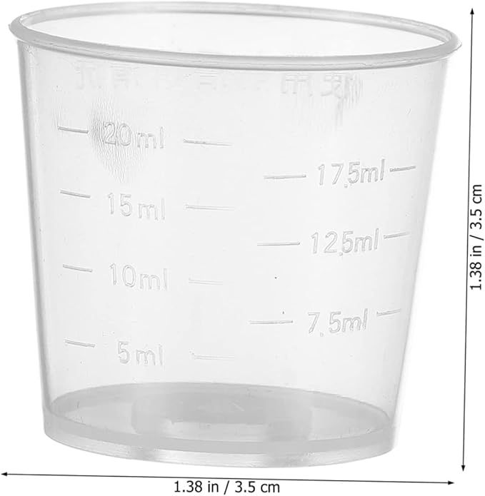 Totority 30Pcs 20ml Reptile Feeding Cups Set Washable Scale Measuring Cups for Lizards Snakes and Tortoises Sturdy Food and Water Bowls for Reptile Care
