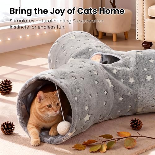 Tempcore 3-Way Cat Tunnel Toy, Collapsible, Self-Luminous Tube for Cats - Image 5