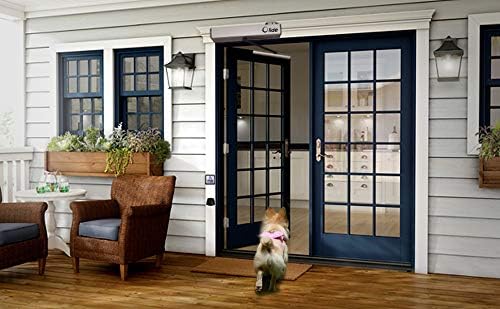 Olideauto Automatic Pet Door, Wireless Pet Detection Sensor, Wireless Fob Keys, Aluminum Alloy Color
