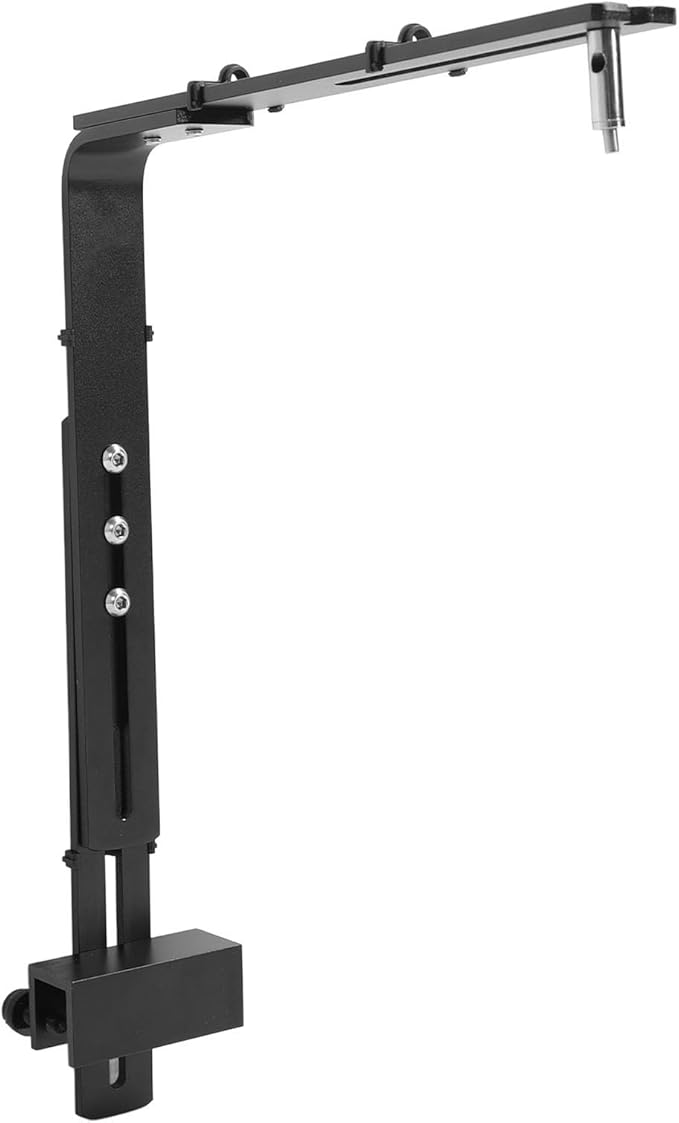 Zunate Aluminum Alloy Fish Tank Light Stand, Adjustable Height Aquarium Lamp Bracket for Reptile Lighting with Minimalist Design and Easy Installation, Silver (Black)