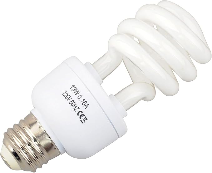 LUCKY HERP 10.0 UVB Reptile UVB Bulb,Fluorescent Terrarium Lamp,Compact Bulb,E26,Screw Thread (13 Watt)