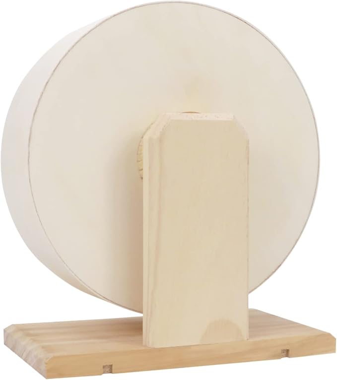 Small Pets Exercise Wheel Hamster Wooden Mute Running Spinner Wheel Play Toy for Rat Gerbil Mice Chinchillas Hedgehogs Guinea Pigs (M)