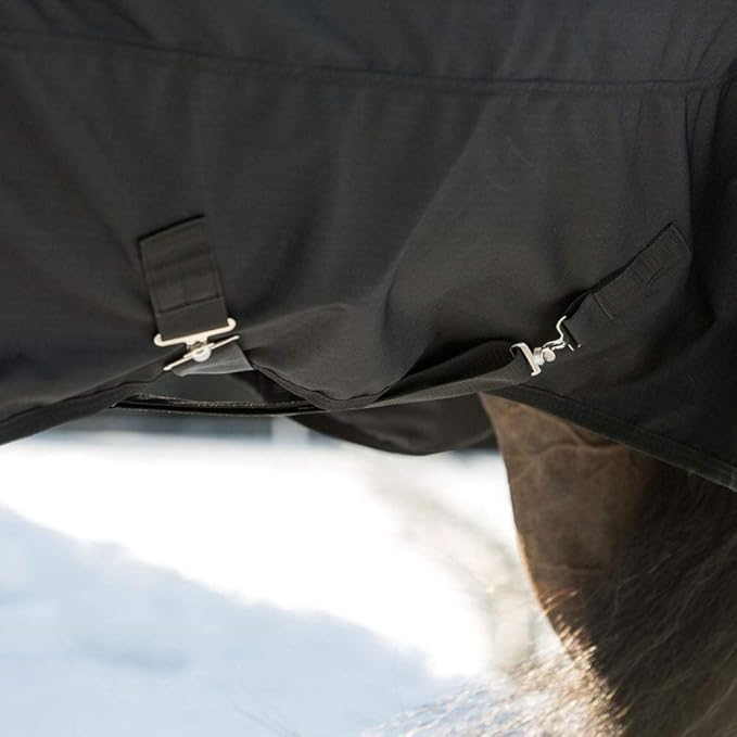 HORZE Nevada 1200D Lightweight Waterproof Horse Turnout Rain Sheet (No Fill) - Black - 81 in