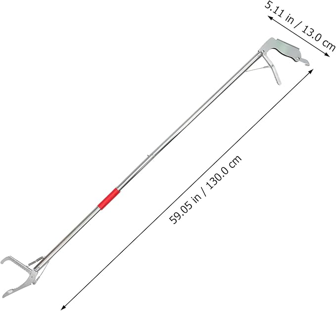 Totority Reptile Tongs Snake Grabber,59-inch Aluminum Alloy，Easy to Carry, Foldable and Light with Wide Jaw, Stainless Steel Professional Outdoor Catch