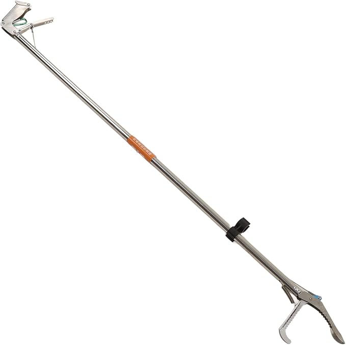 Foldable Self Lockable Stainless Steel Reptile Grabber, Snake Tong, Snake Catcher Stick Rattlesnake Catcher, Grabber Pick up Handling Tool, Snake Tong Foldable Reptile Grabber Catcher Handling Too