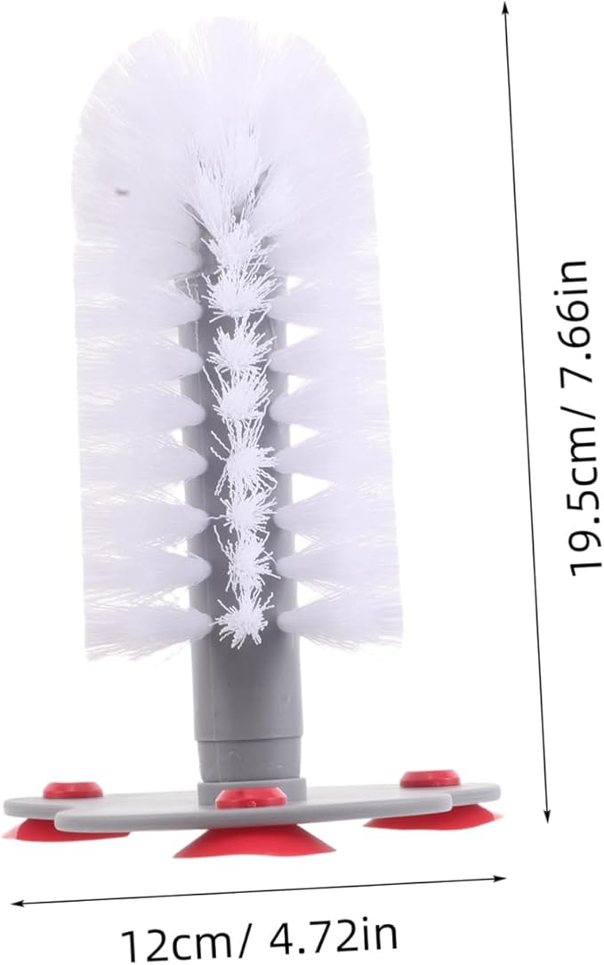 Abaodam Turtle Shell Cleaning Brush with Strong Suction Cup ?€? Soft Bristles Turtle Back Scratcher for Aquatic Tortoise Tank ?€? 1-Piece Exfoliating Brush for Reptile Care