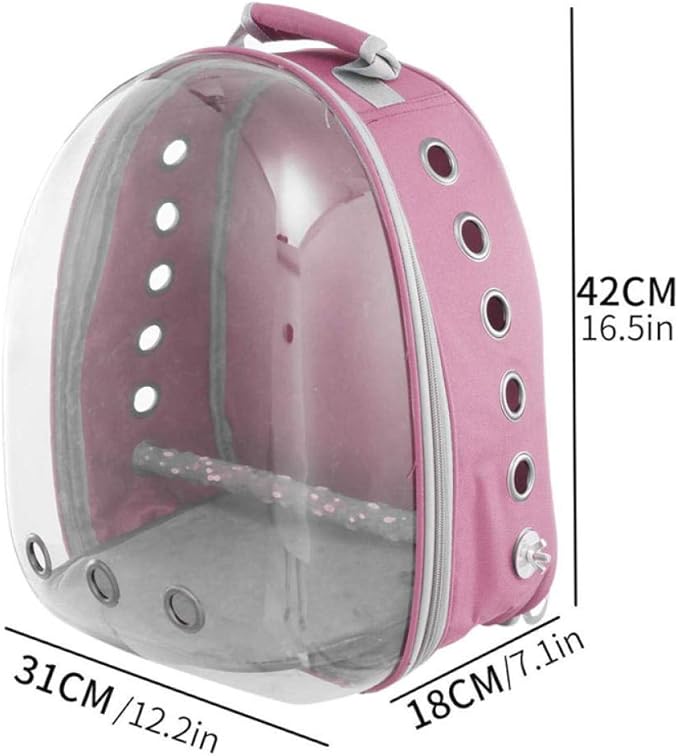 Bird Carriers Parrot Backpack Small Carrying Cage Outdoor Travel Comfortable Breathable Extensible Carrier Backbag 1Pcs Yellow