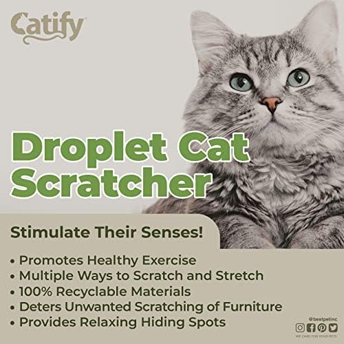 Best Pet Supplies Catify Corrugated Cardboard Cat Scratcher - Droplet - Image 3