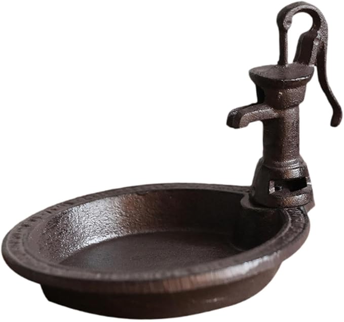 Bird Feeder Bird Water Bowl Weather Resistant Stable Vintage Yard Ornament Birdfeeder for Patio Courtyard Outdoor