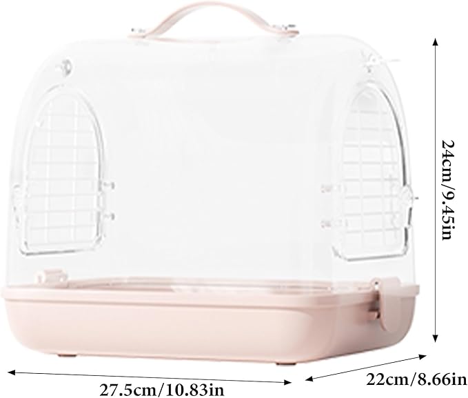Bird Travel Cage - Portable Biird Carrier Backpack, Transparent Cockatiel Cage | Small Pet Carrier Bag with Shoulder Strap, Removable Cockatiel Travel Accessories, Transport Bag for Parakeet