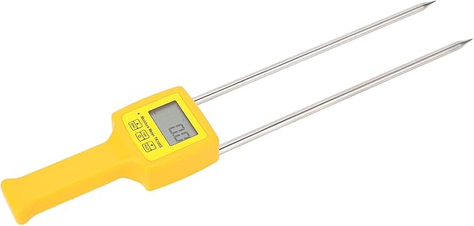 Hay Humidity Tester Quick Response Backlit LCD Display Portable Hay Bale Water Content Meter with Probe