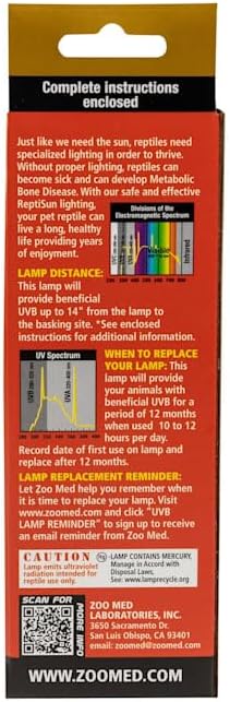 Zoo Med ReptiSun Tropical Compact Fluorescent UVB Lamp, 26 Watts,White
