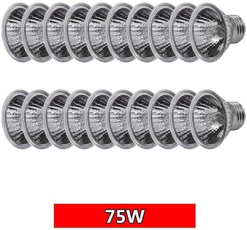UVA+UVB 25/50/75W Reptile Heat Basking Light Bulb Lamp for Reptiles (75W - 20PCS)