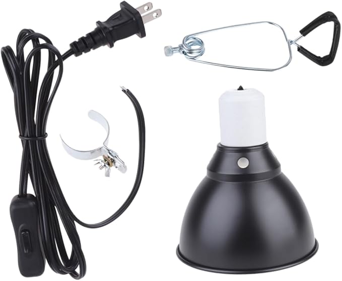LIOOBO Turtle Lamp Cover Reptile Lamp Fixture Aluminum Dome Light Shade Easy Install 110v Us