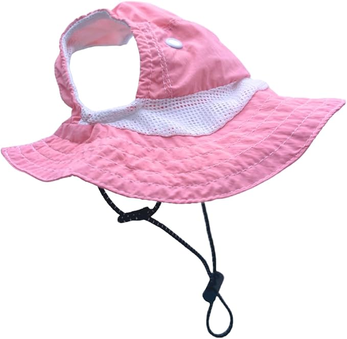 Dog Hat with Ear Hole for Large Dog Sunscreen Summer Bucket Hats Cat Suncare Cooling Outdoor Hat Sun Protection Pet Caps (Blue, X-Large)