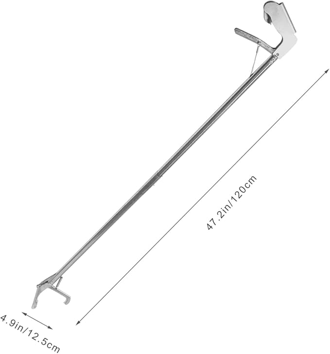 Totority Folding Stainless Steel Snake Catcher Grabber Tool Locking Mechanism for Safe Handling of Snakes and Reptiles Lightweight Portable Design for Gardens and Zoos