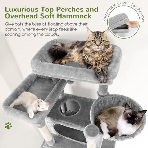 Globlazer Giant Tall Heavy Duty Cat Tower for Indoor Large Cats, F83B - Image 2