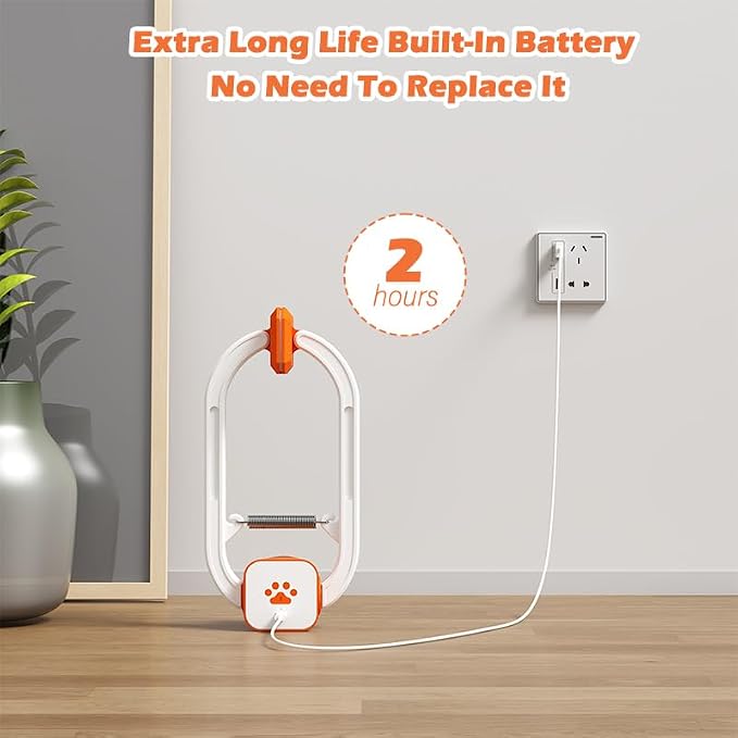 Interactive cat toy, Electric cat teaser, Door clip, 2 Motion modes,Orange - Image 8