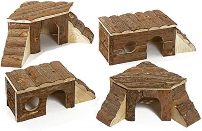 Karlie Wonderland Nature Wood House with Ladder for Rabbit, Large