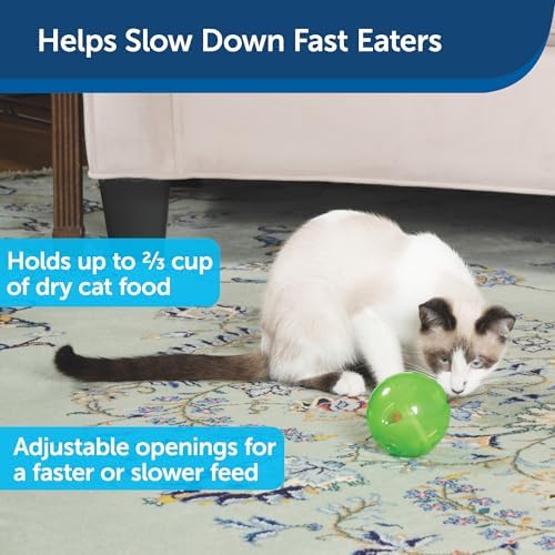 PetSafe Slimcat Feeder Ball Cat Toy, Green - Image 2