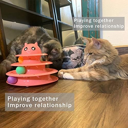 UPSKY Cat Toy Roller 3-Level Turntable Cat Toys with Six Colorful Balls - Image 6