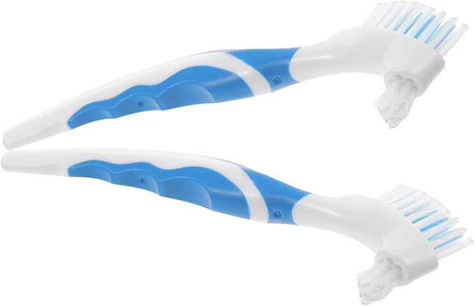 2pcs Turtle Shell Cleaning Brush Portable Mini Mud Remover for Aquatic Turtle Care with Ergonomic Handle, Blue, Practical Reptile Health Supplies