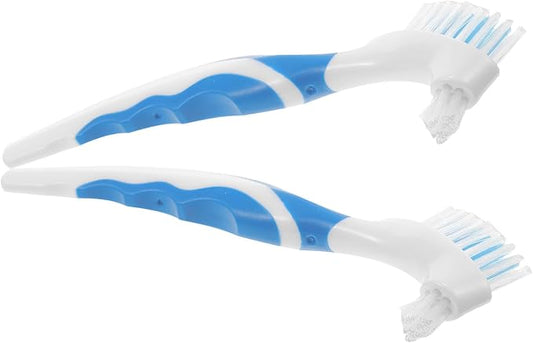 2pcs Turtle Shell Cleaning Brush Portable Mini Mud Remover for Aquatic Turtle Care with Ergonomic Handle, Blue, Practical Reptile Health Supplies