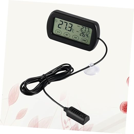 VICASKY Reptile Tank Thermometer Digital Humidity Monitor Freezer Alarm Egg Incubation Safe