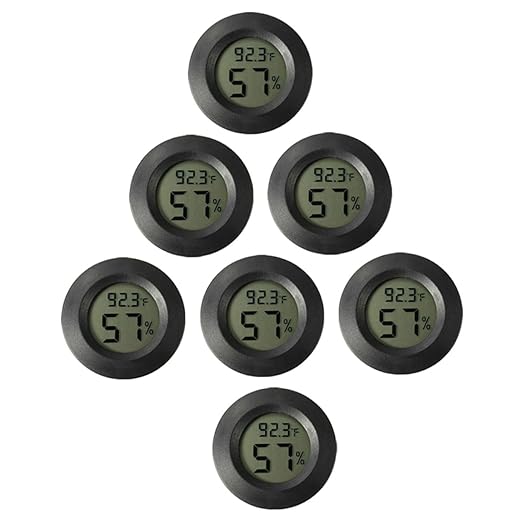 POPETPOP 21pcs Terrarium Thermometer and Humidity Gauge Reptile Tank Accessories Mini Digital Thermometer for Home Use