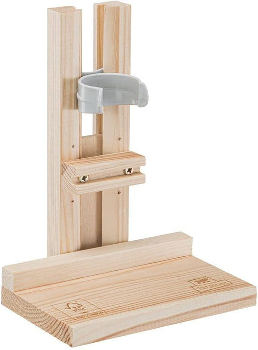 Ferplast Water Dispenser Holder, for Hamster Water Bottles 75 cc and 150 cc, Wooden Stand, Hamster, Mice