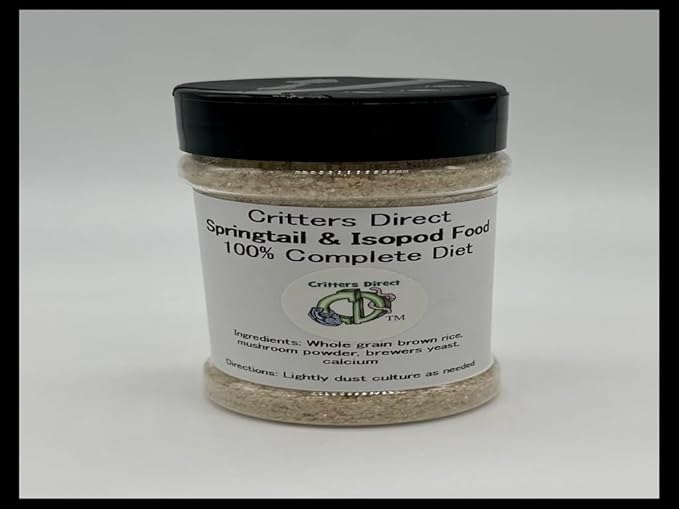 Critters Direct Live Springtails, (16 oz Breeding Culture + Food), for Amphibian/Reptile/Invertebrate Bioactive Habitats