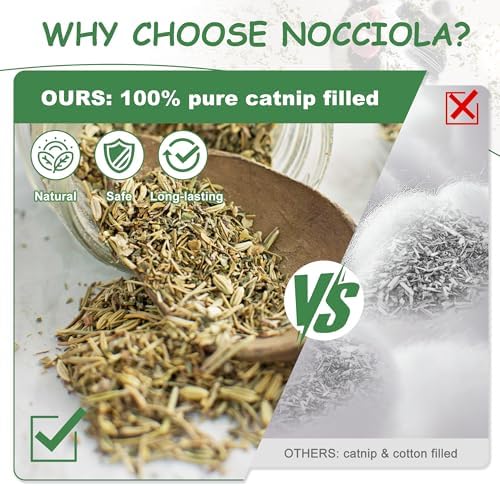 Nocciola 3 Pack Catnip Toys for Cats, Funny Cat Toys Filled with 100% Pure Organic Catnip, Safe Kitten Teething Chew and Kicker Toys - Image 5