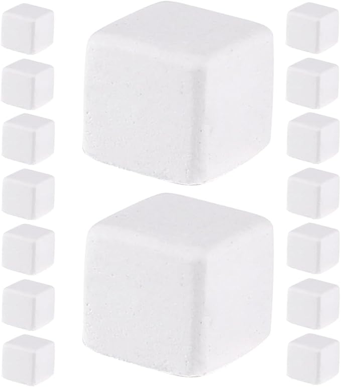 VICASKY 30pcs Reptile Mineral Calcium Block for Tortoise Turtle Lizard Frog Chameleon with Trace Elements Stable Water Quality for Amphibian and Reptile Health