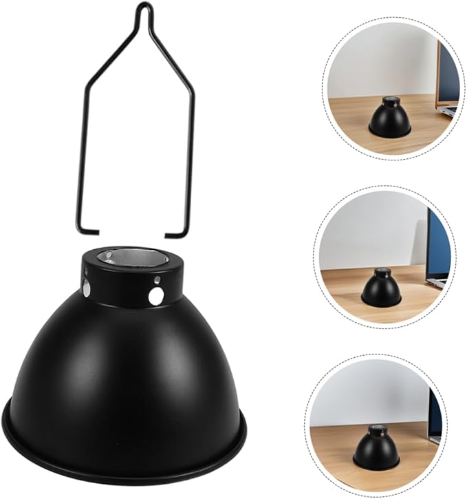 Toyvian 2pcs Reptile Heat Lamp Cover Insulation Lampshade for Turtle Lamp Metal Reflective Shade